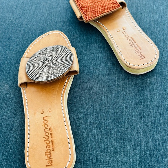 Unique Handmade Leather Slides - Picture 4 of 5